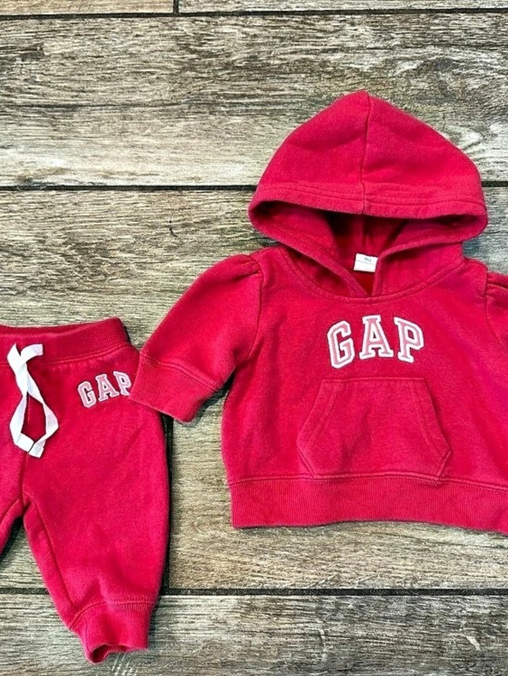 Gap Baby Gap Pink Logo Hoodie and Joggers Set Baby Pink Logo Hoodie & Joggers 0-
